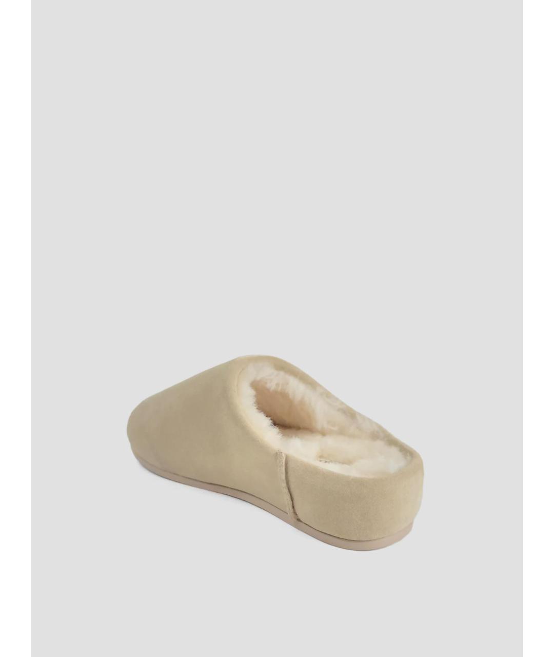 UGG Бежевые замшевые сабо, фото 3