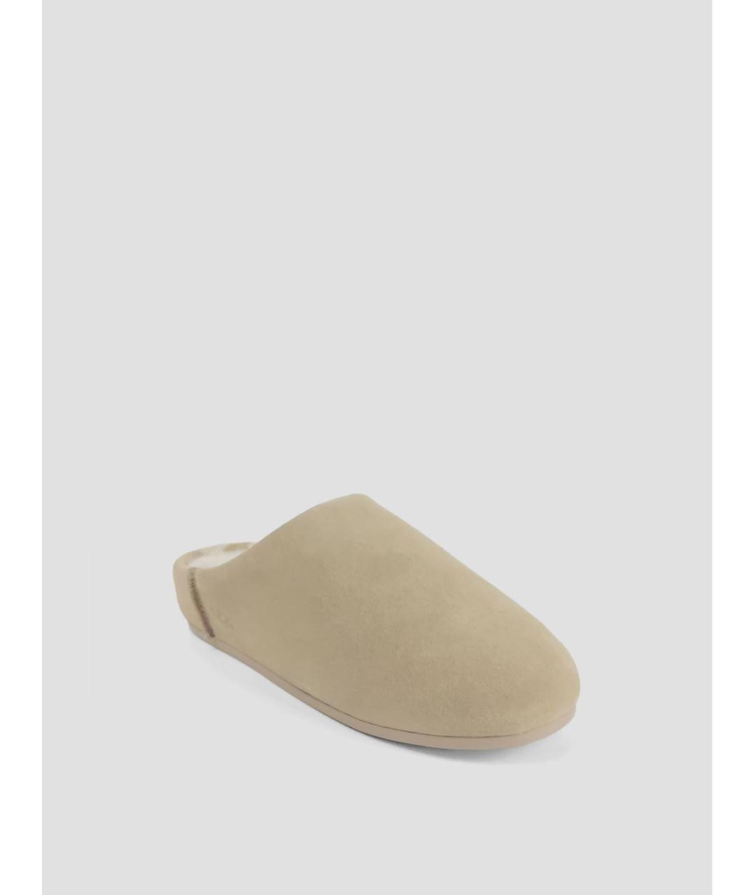 UGG Бежевые замшевые сабо, фото 2