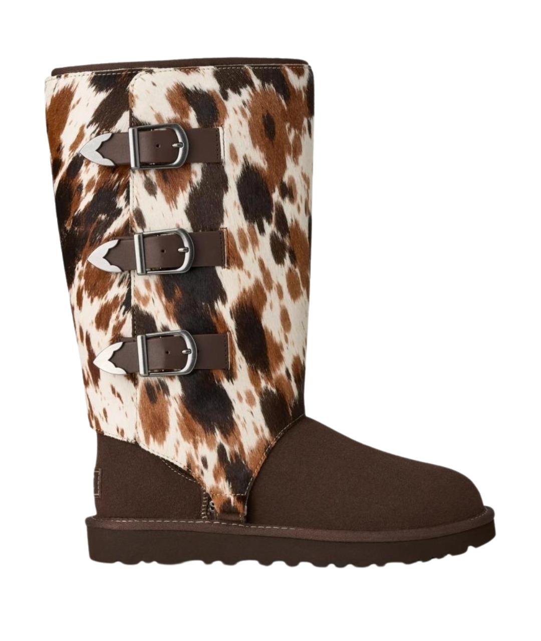 UGG Коричневые замшевые сапоги, фото 1
