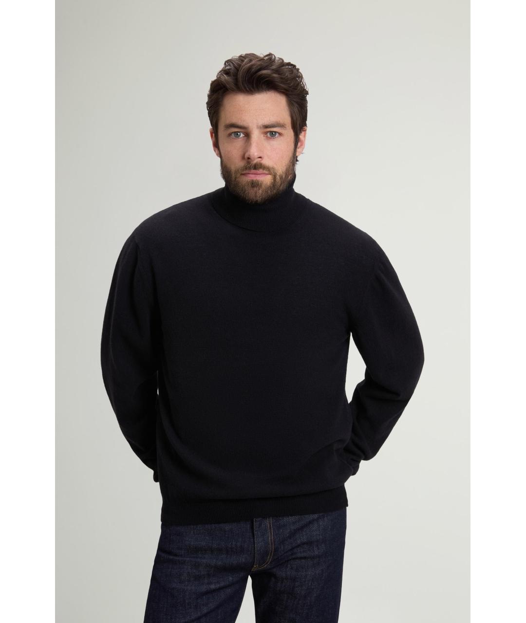 WOOLRICH Черный шерстяной джемпер / свитер, фото 4