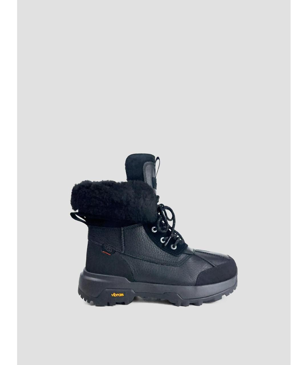 UGG Черные кожаные низкие ботинки, фото 4