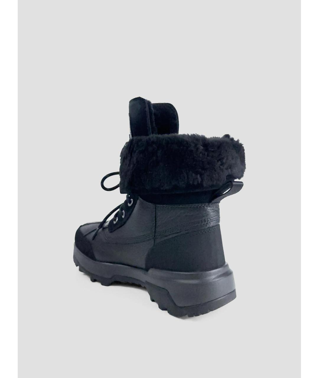 UGG Черные кожаные низкие ботинки, фото 3