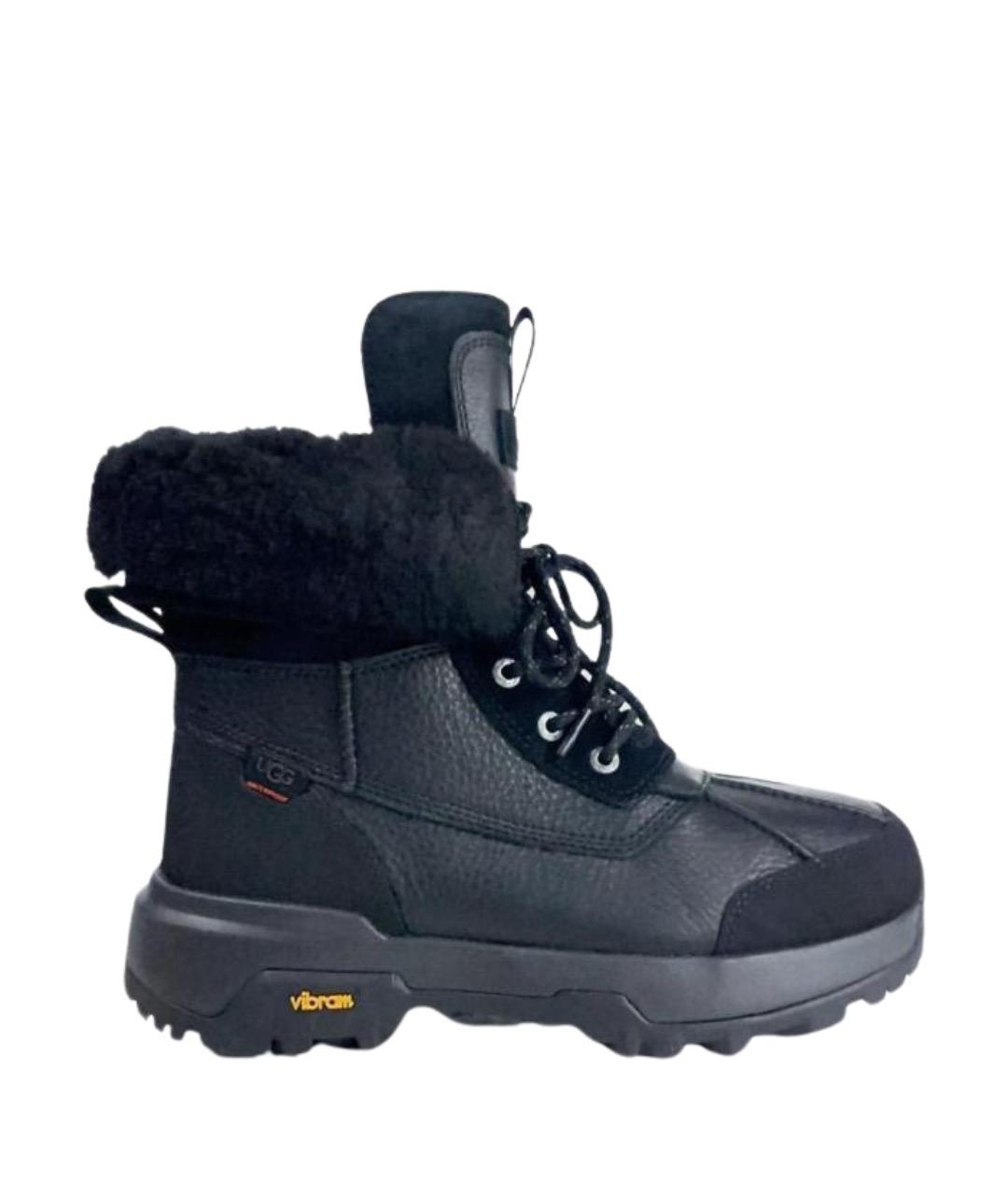 UGG Черные кожаные низкие ботинки, фото 1