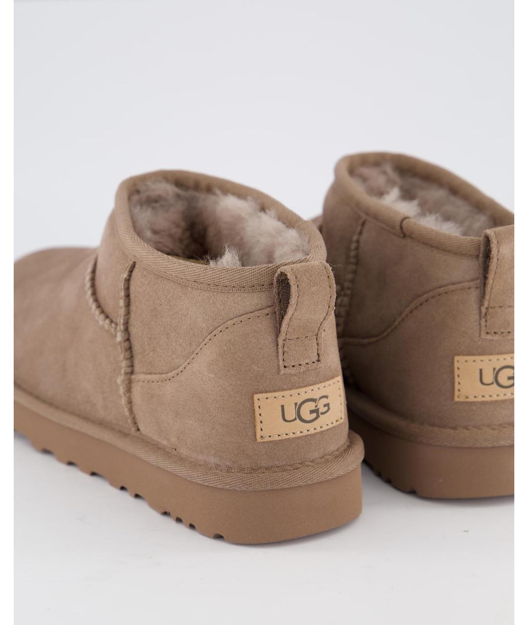 UGG Бежевые замшевые полусапоги, фото 3