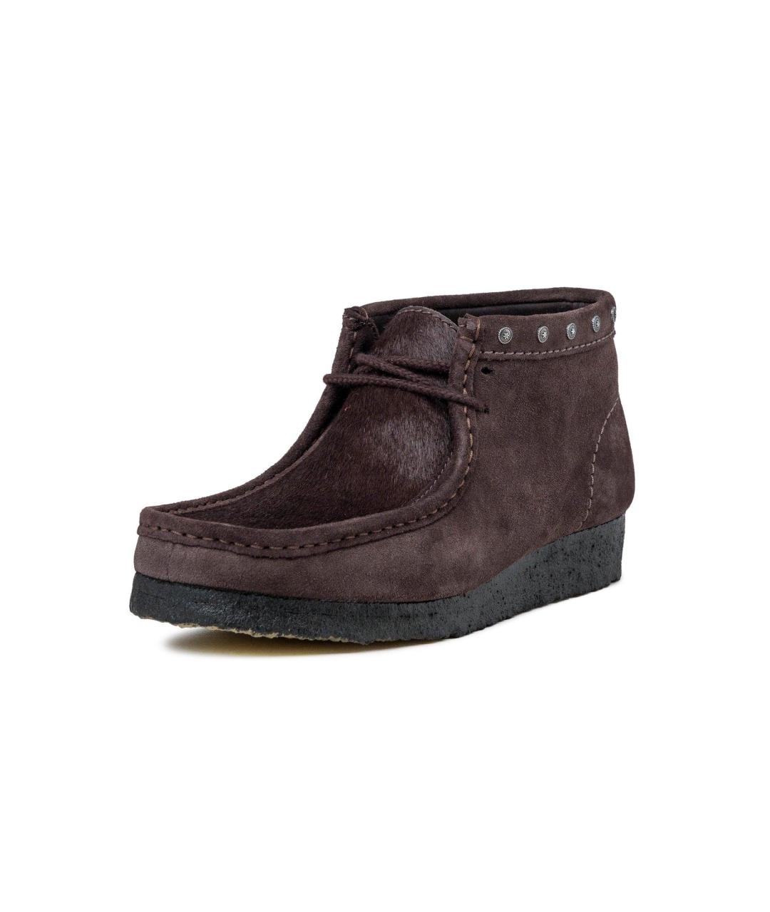 CLARKS Коричневые замшевые ботинки, фото 3