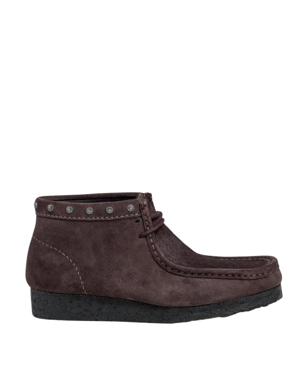 CLARKS Коричневые замшевые ботинки, фото 1