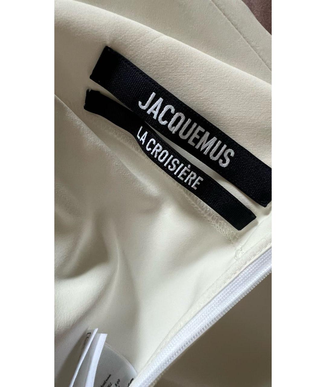 JACQUEMUS Белая юбка миди, фото 3