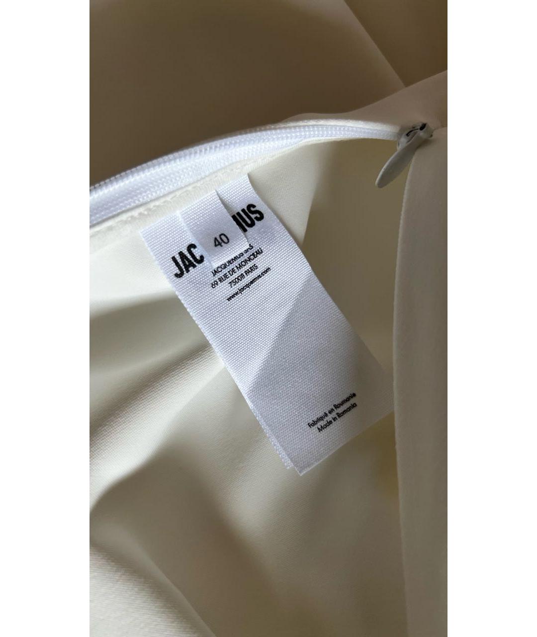 JACQUEMUS Белая юбка миди, фото 4