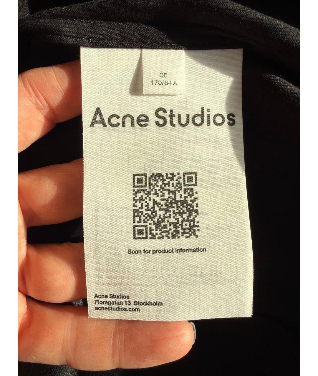 ACNE STUDIOS Черная вискозная юбка миди, фото 6