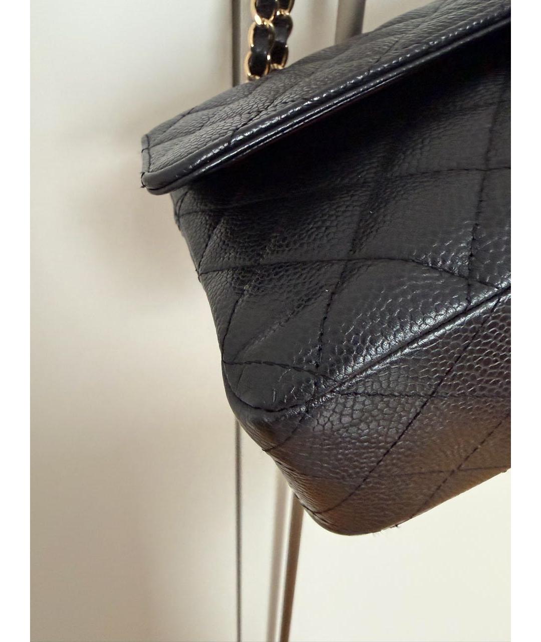 CHANEL Черная кожаная сумка через плечо, фото 4