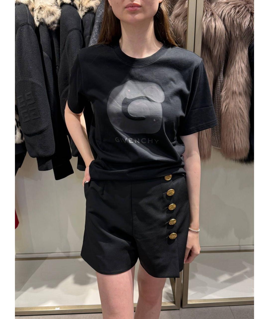GIVENCHY Черная хлопковая футболка, фото 2
