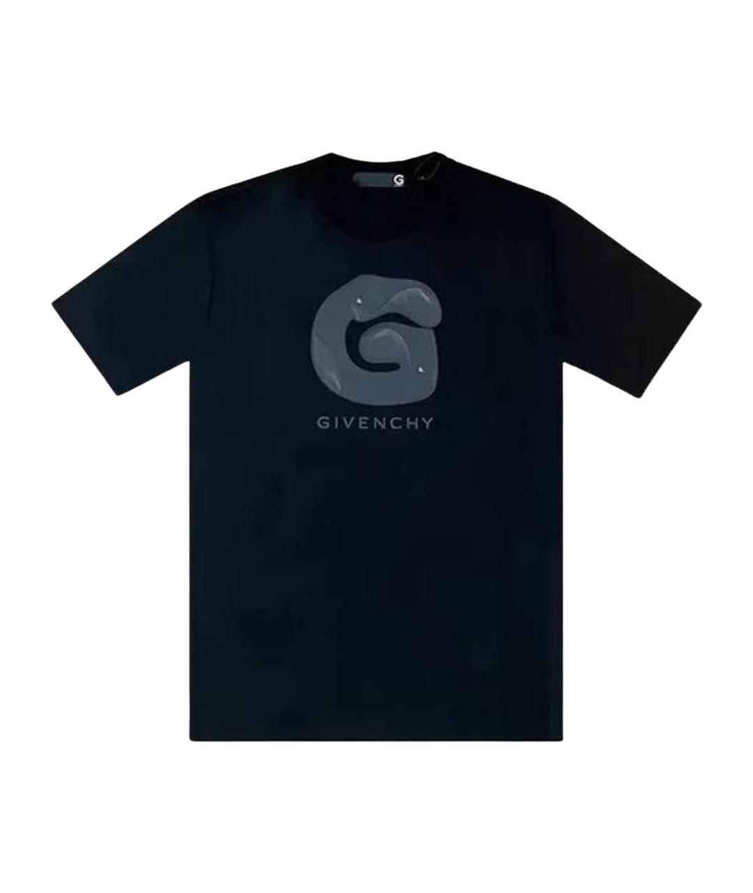GIVENCHY Черная хлопковая футболка, фото 1