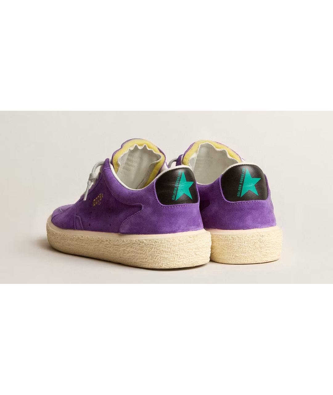 GOLDEN GOOSE Фиолетовые кожаные кеды, фото 5