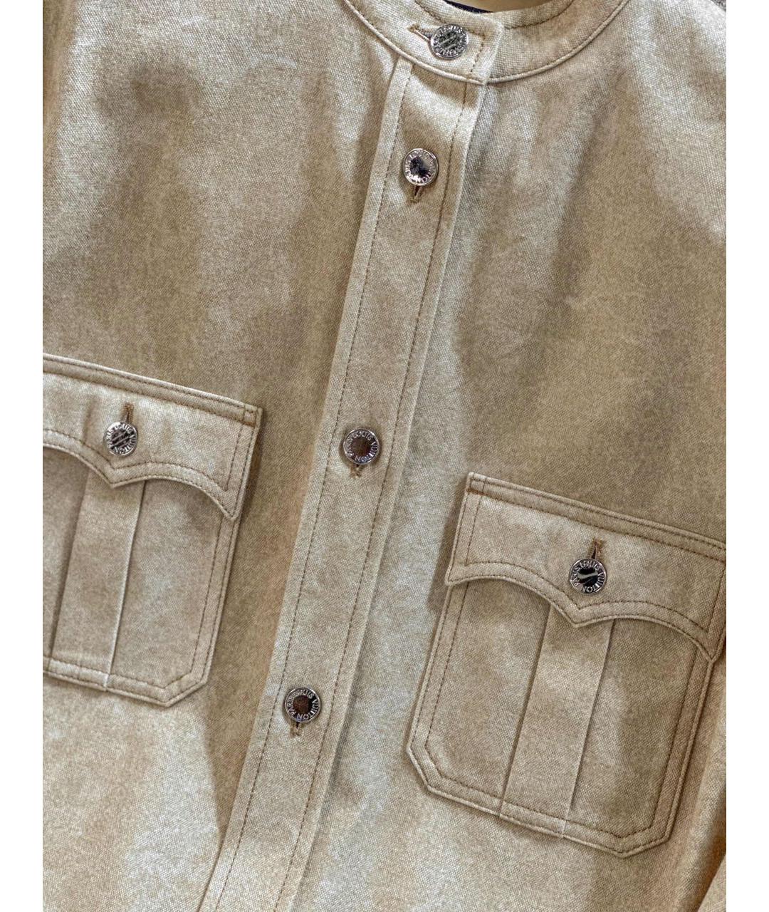 LOUIS VUITTON Бежевая хлопковая рубашка, фото 4