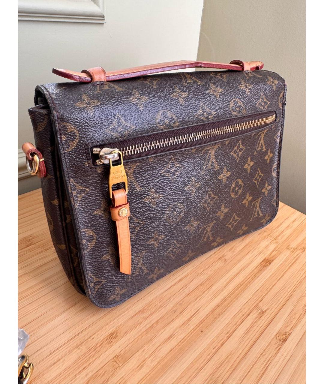 LOUIS VUITTON Коричневая сумка через плечо из канвы, фото 3