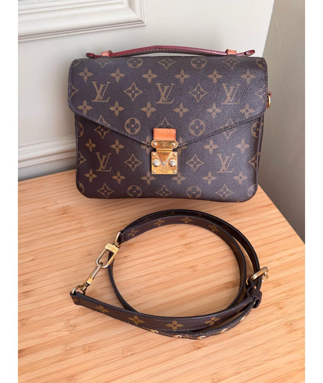 LOUIS VUITTON Коричневая сумка через плечо из канвы, фото 9