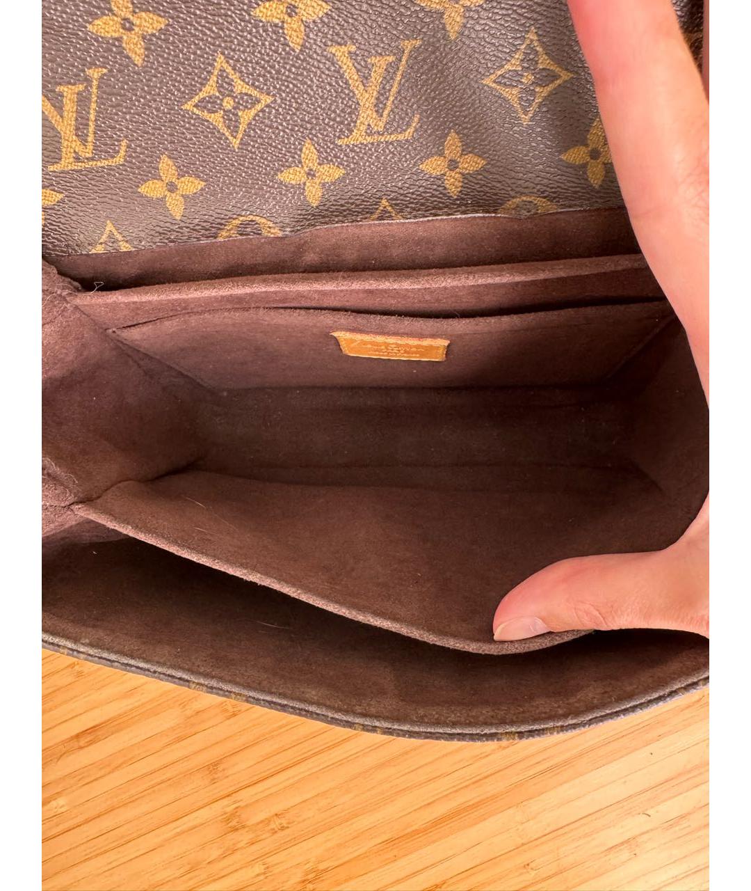 LOUIS VUITTON Коричневая сумка через плечо из канвы, фото 4