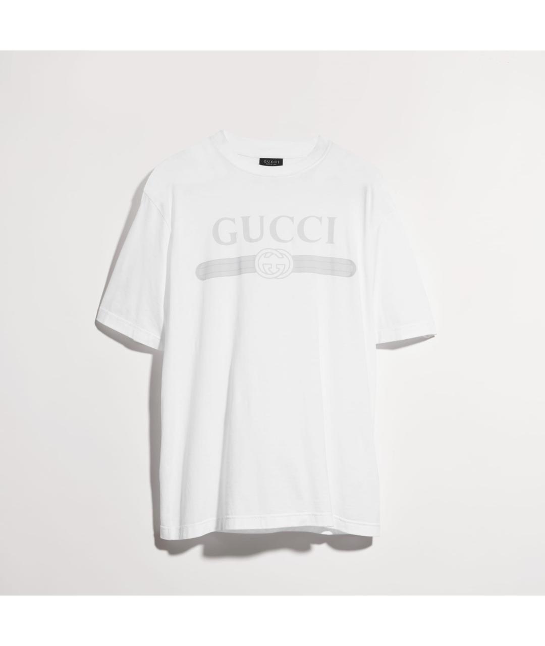 GUCCI Белая хлопковая футболка, фото 2