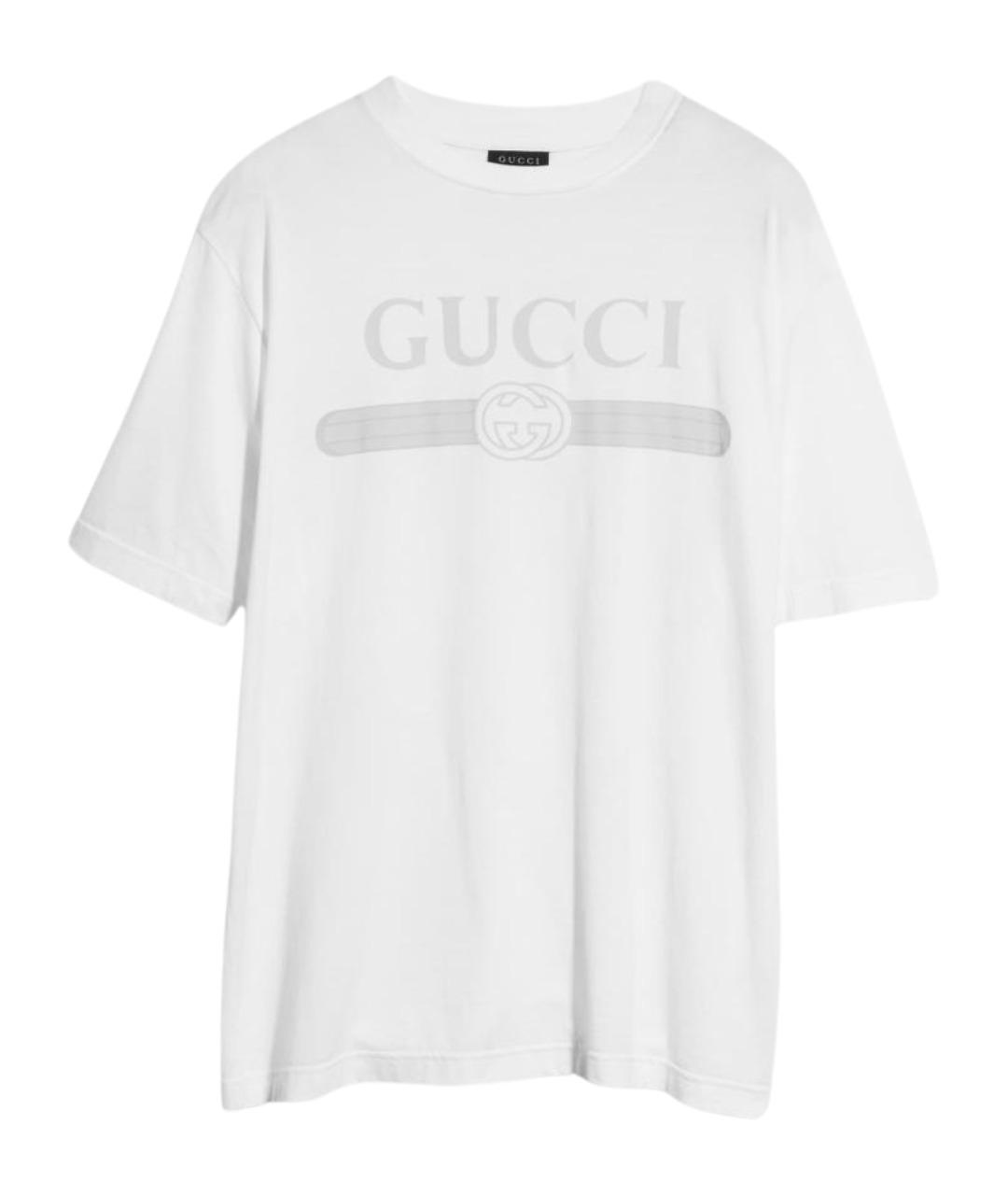 GUCCI Белая хлопковая футболка, фото 1
