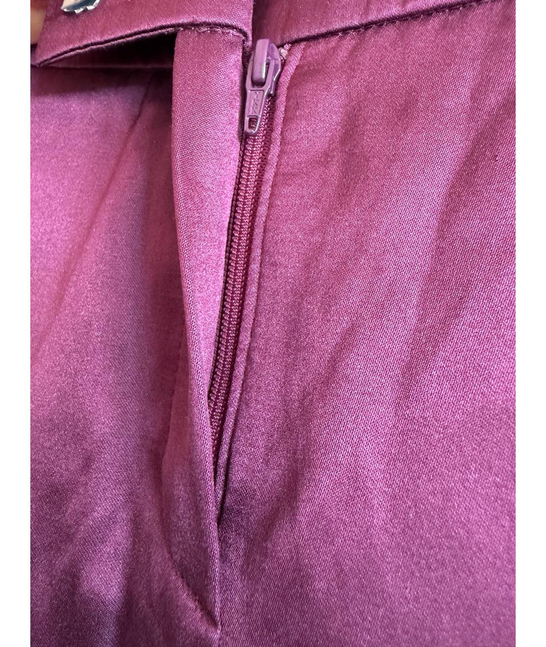 ESCADA Фиолетовые шелковые прямые брюки, фото 5