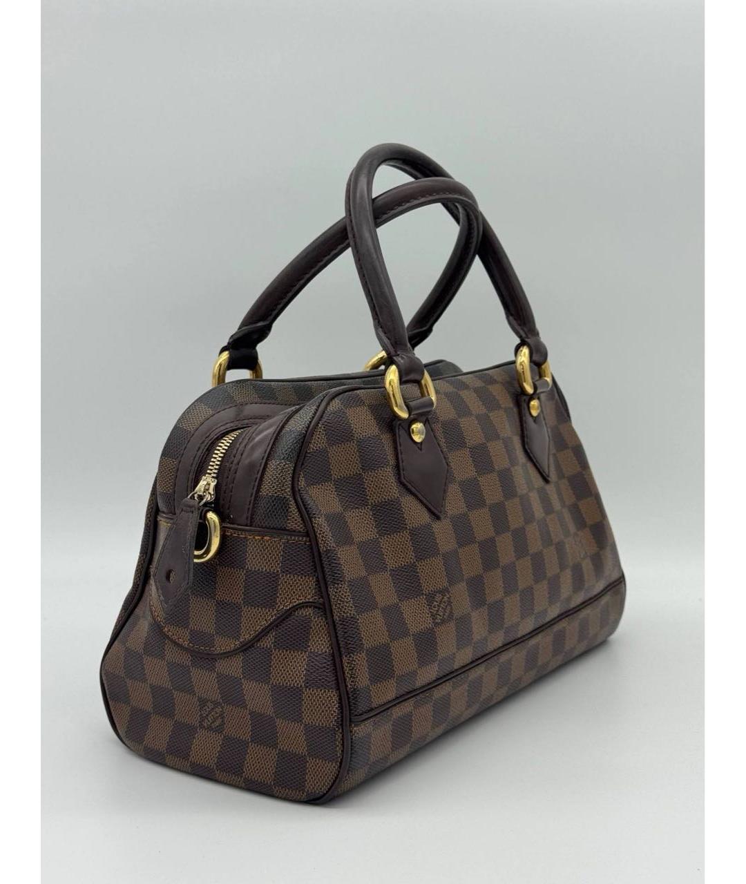 LOUIS VUITTON Коричневая сумка с короткими ручками из канвы, фото 3