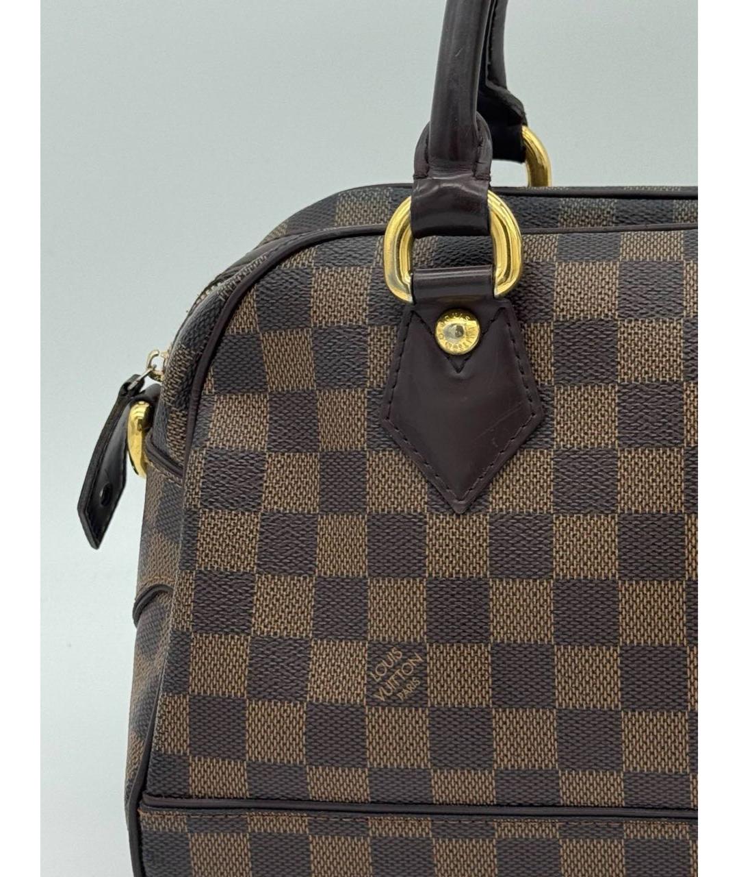 LOUIS VUITTON Коричневая сумка с короткими ручками из канвы, фото 8