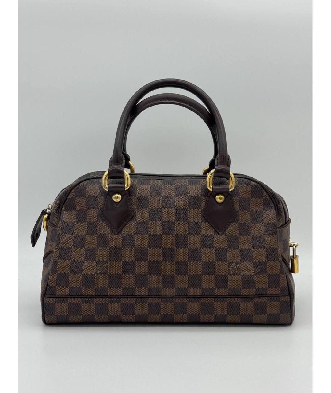 LOUIS VUITTON Коричневая сумка с короткими ручками из канвы, фото 9