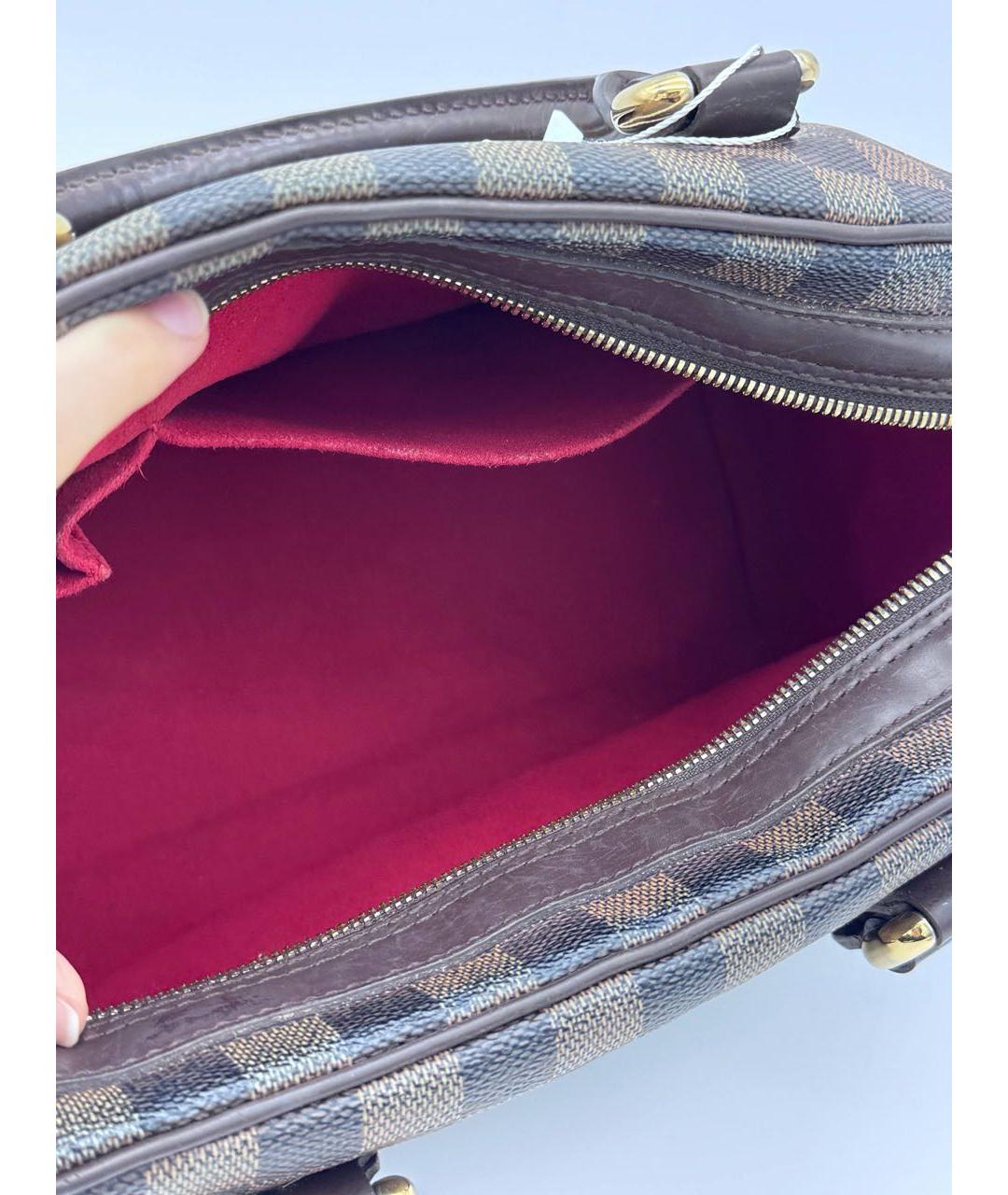LOUIS VUITTON Коричневая сумка с короткими ручками из канвы, фото 4