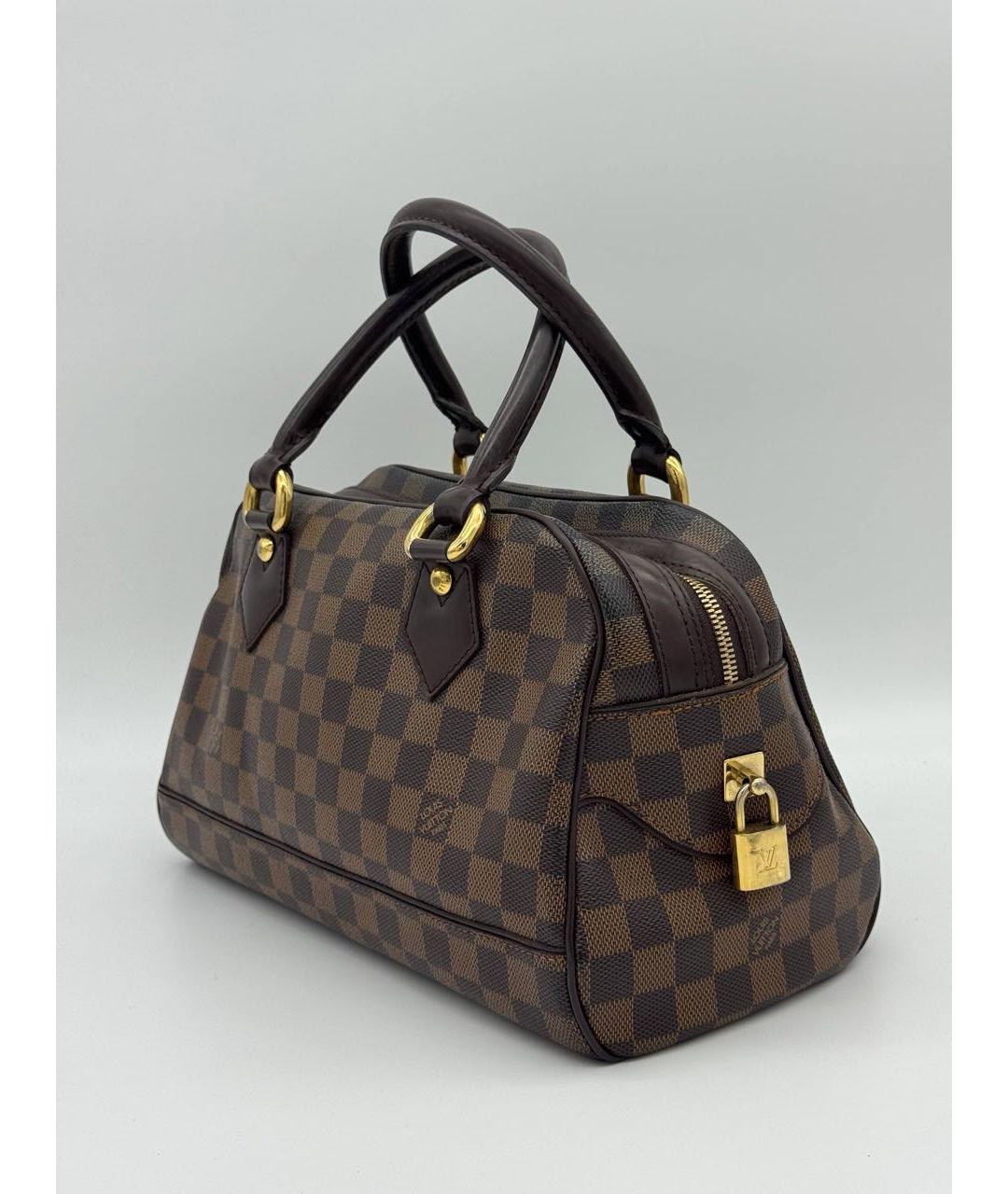 LOUIS VUITTON Коричневая сумка с короткими ручками из канвы, фото 2