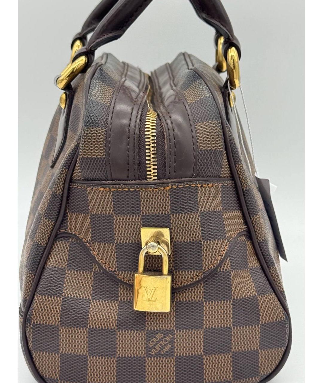 LOUIS VUITTON Коричневая сумка с короткими ручками из канвы, фото 5