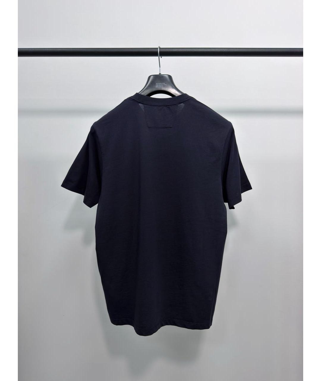 CP COMPANY Темно-синяя хлопковая футболка, фото 4