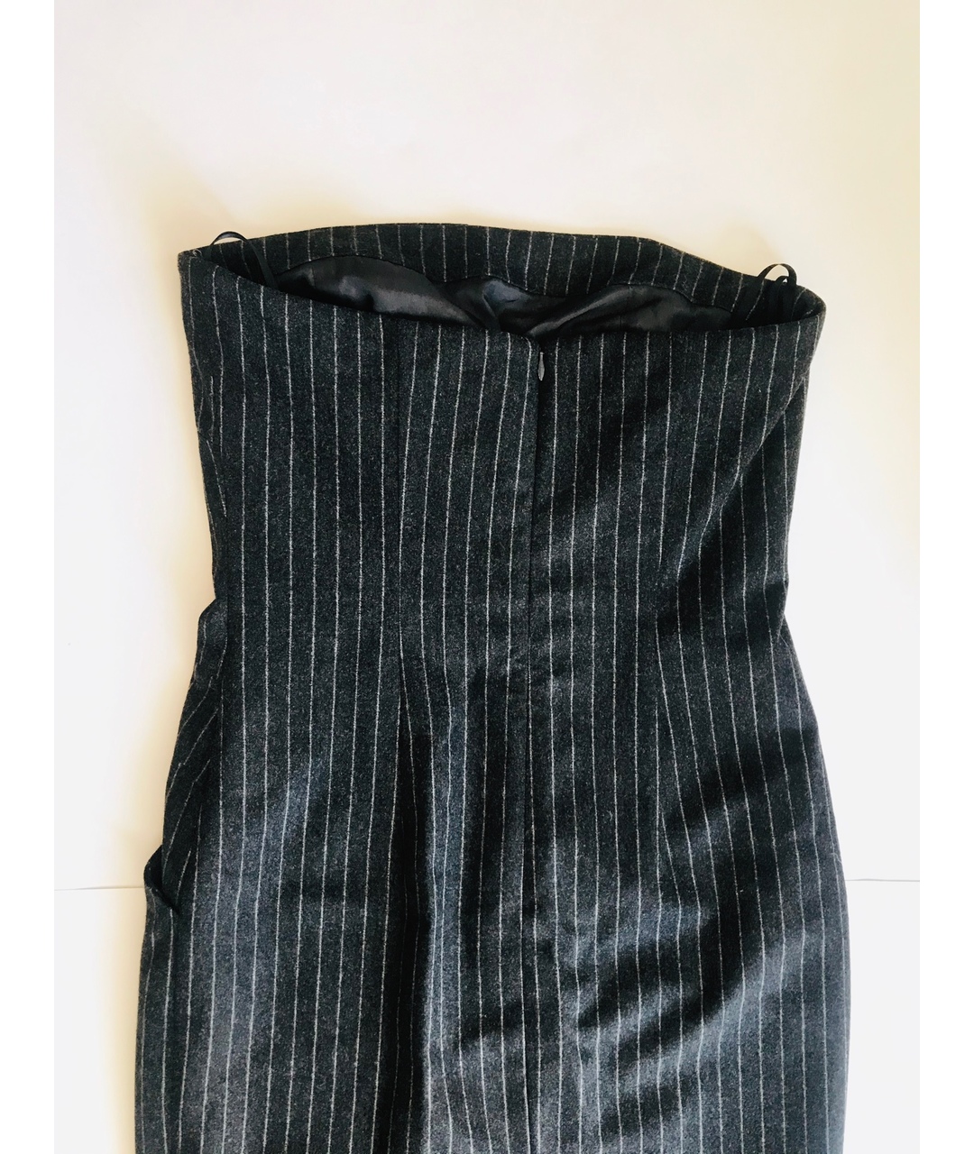 MICHAEL KORS Серое шерстяное повседневное платье, фото 9