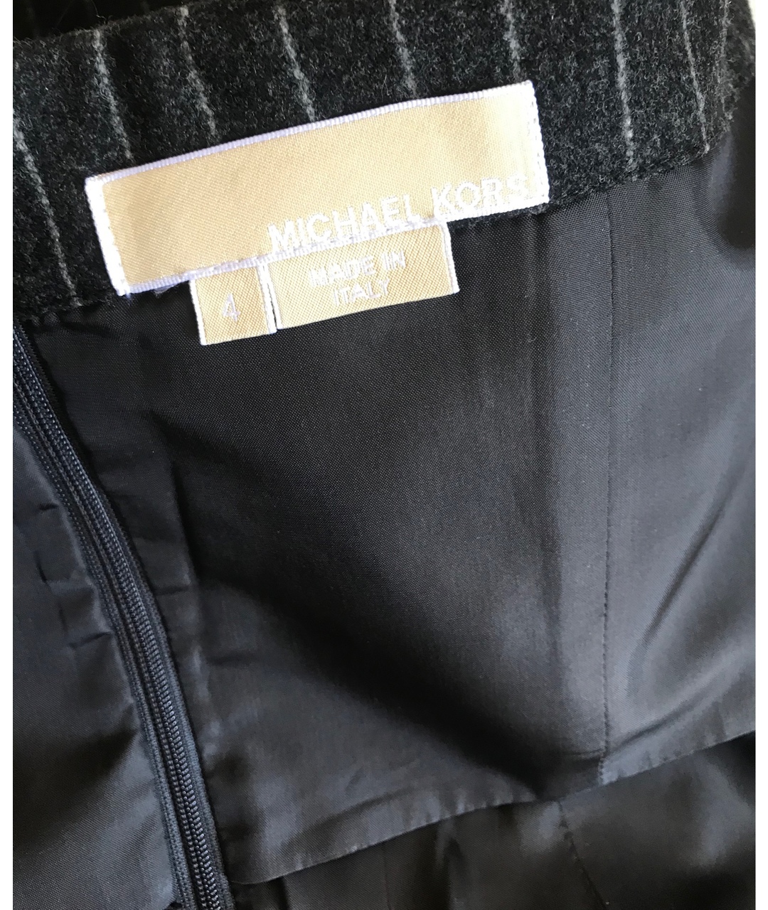 MICHAEL KORS Серое шерстяное повседневное платье, фото 6