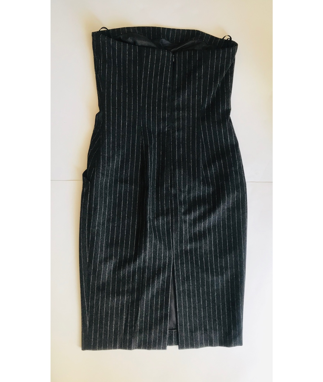 MICHAEL KORS Серое шерстяное повседневное платье, фото 2