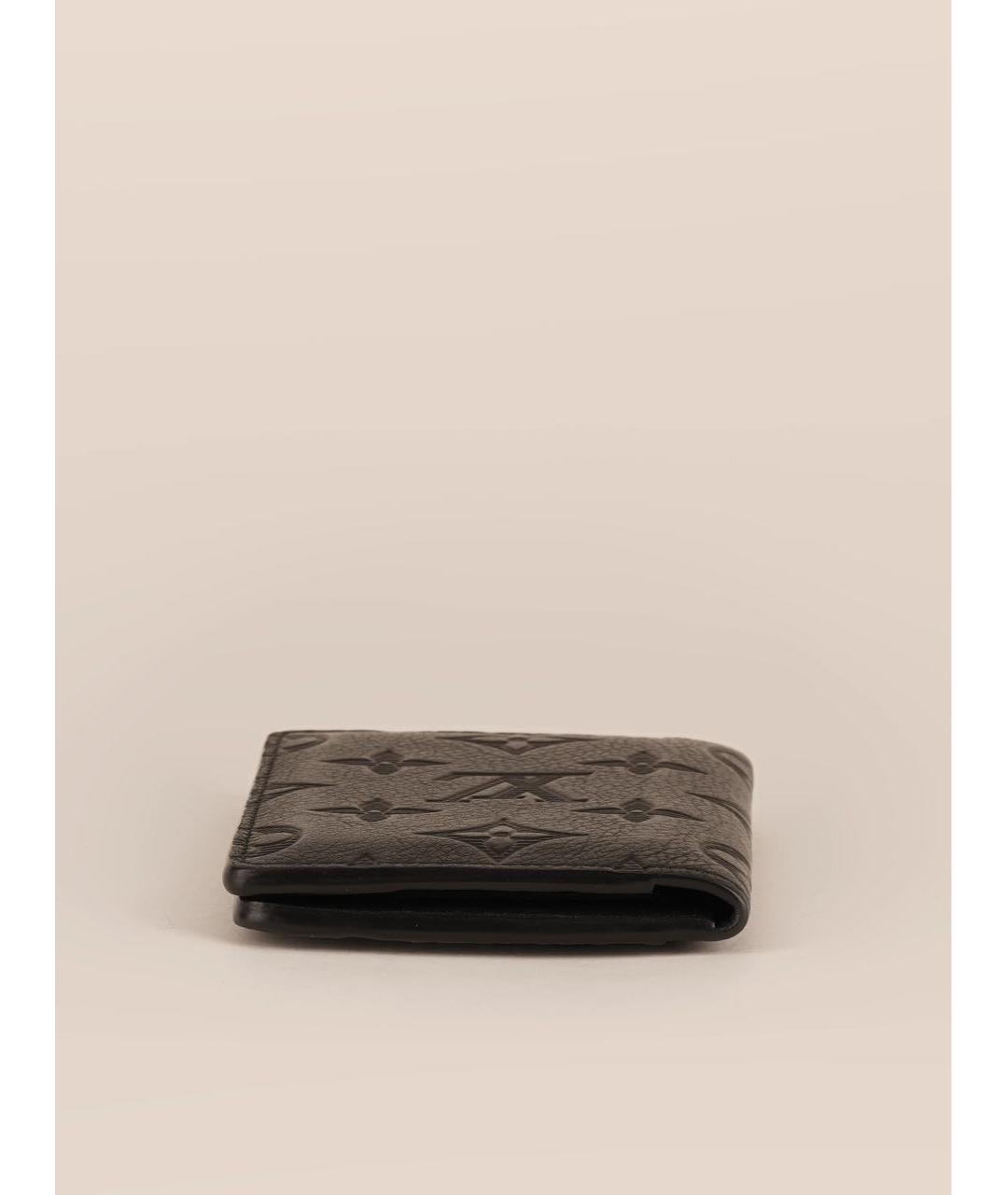 LOUIS VUITTON Черный кожаный кардхолдер, фото 4