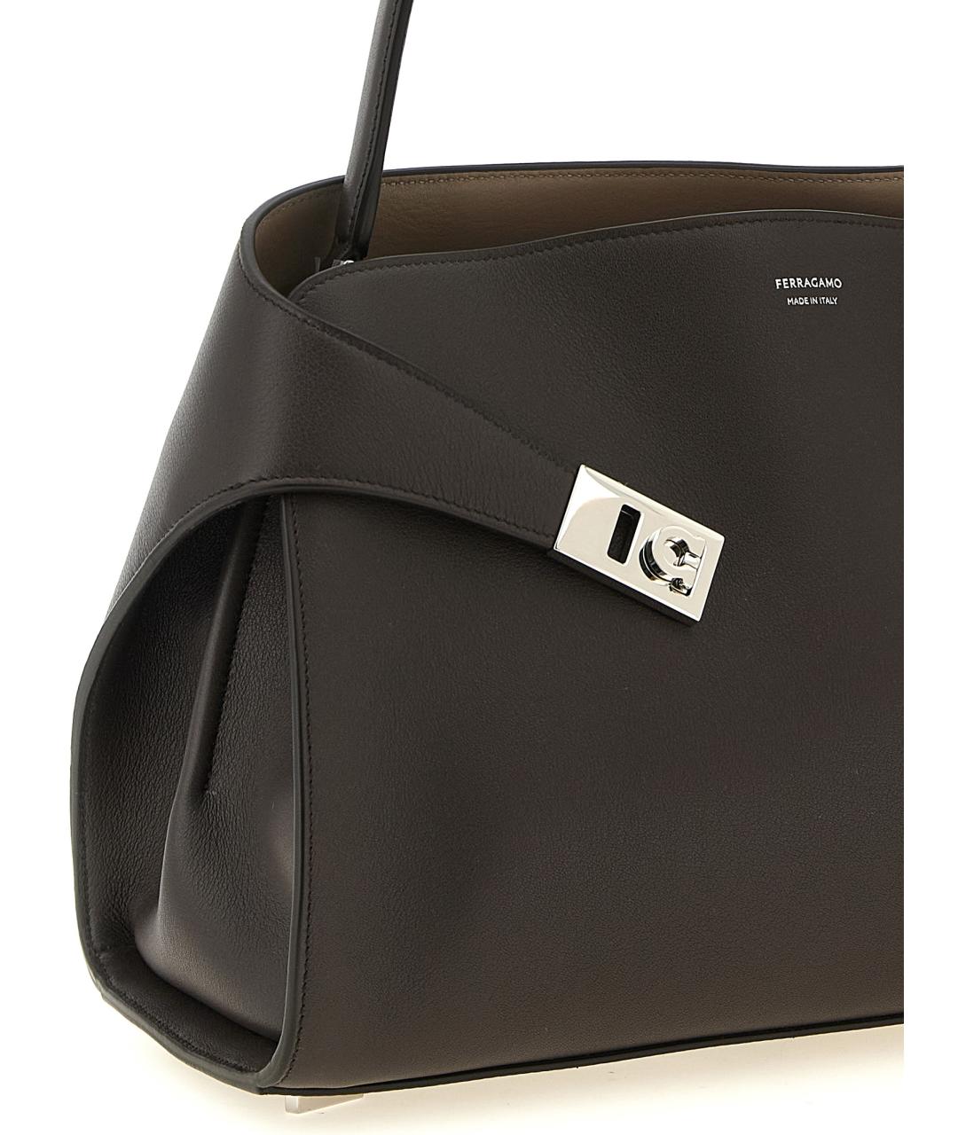 FERRAGAMO Коричневая кожаная сумка тоут, фото 3