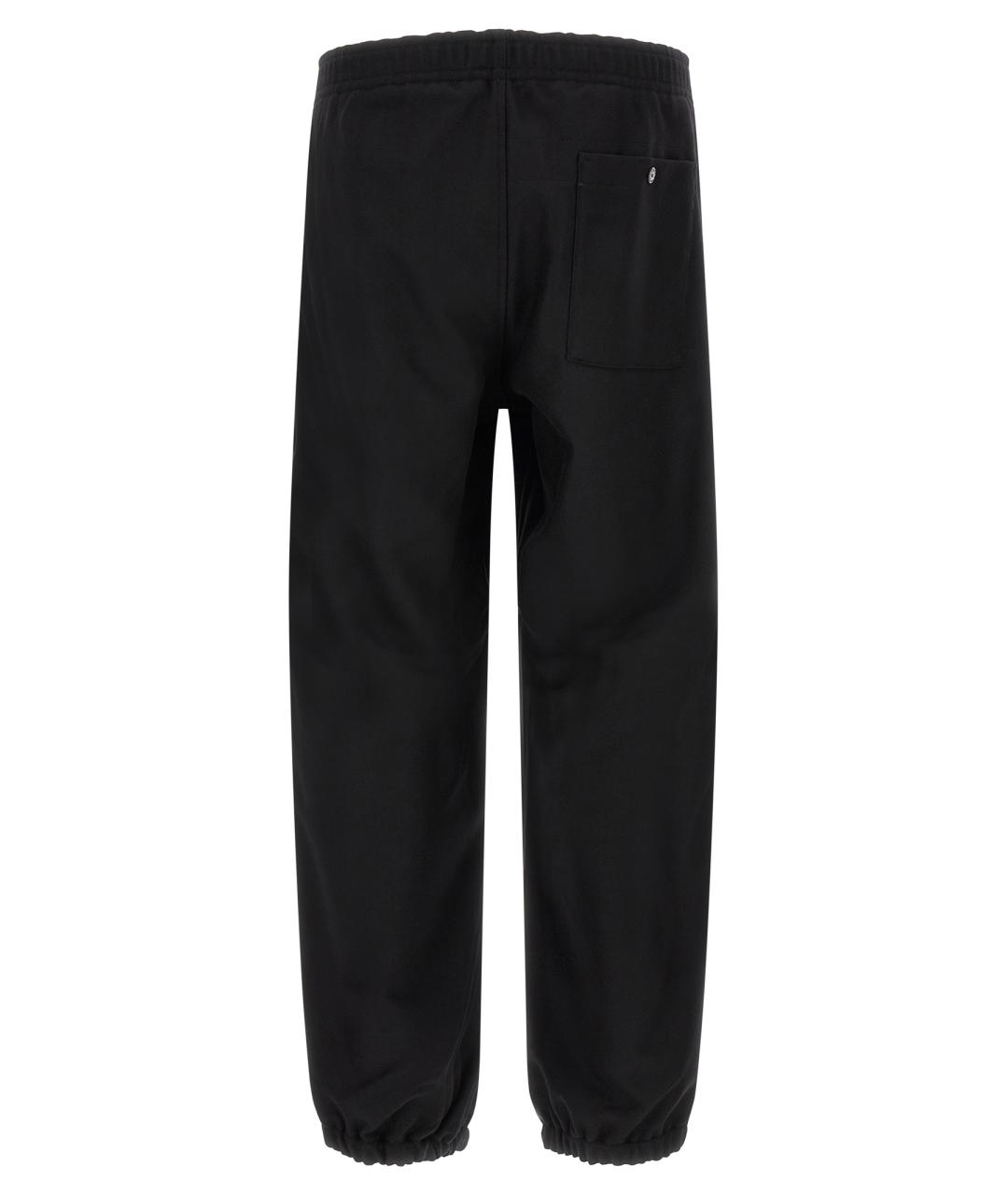 STONE ISLAND Черные шерстяные повседневные брюки, фото 2