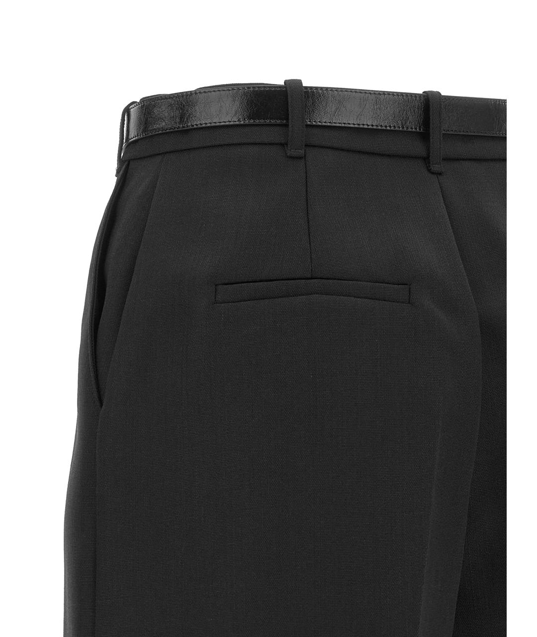 ELISABETTA FRANCHI Черные шерстяные шорты, фото 4