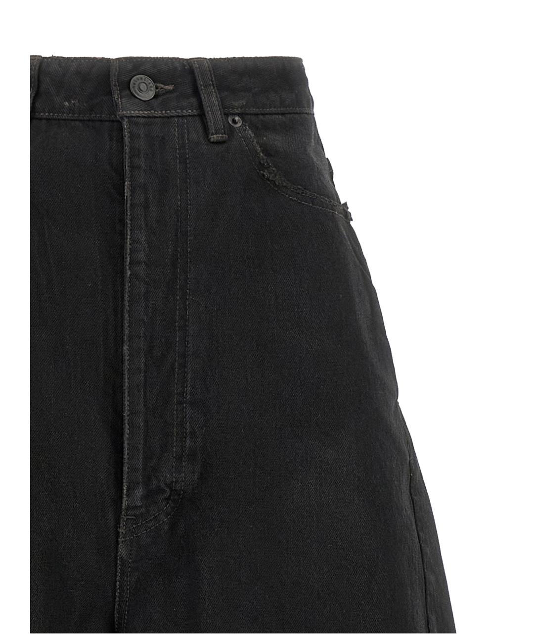 BALENCIAGA Черные хлопковые прямые джинсы, фото 3