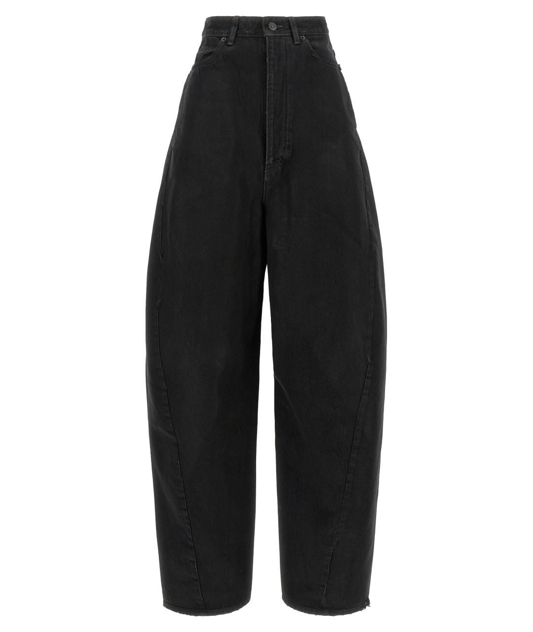BALENCIAGA Черные хлопковые прямые джинсы, фото 1