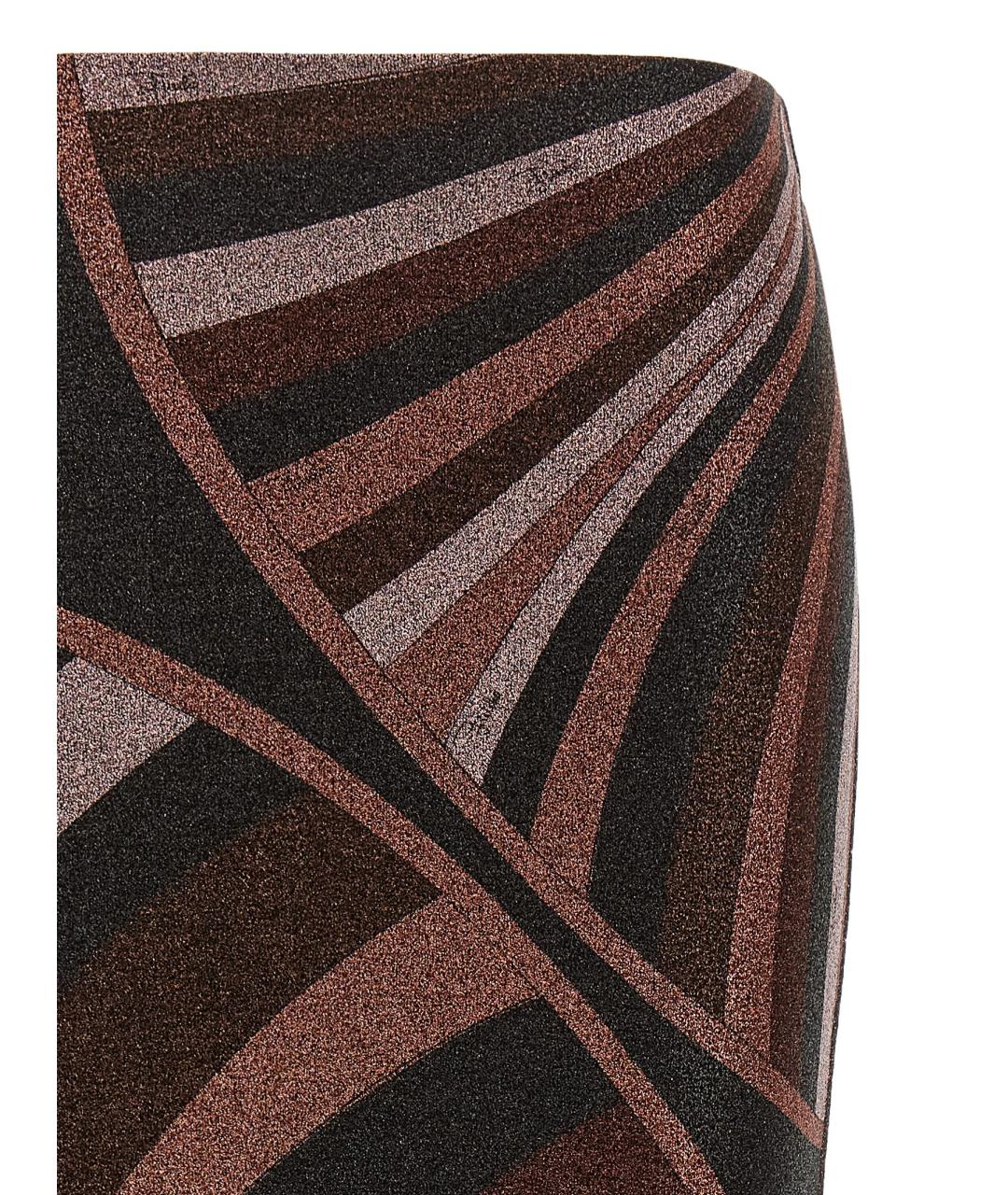 EMILIO PUCCI Бордовая полиамидовая юбка миди, фото 3