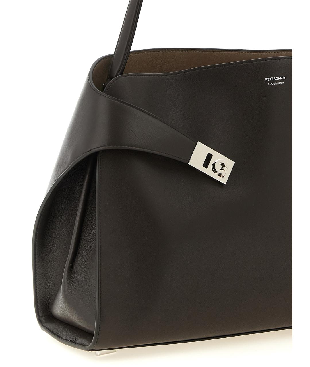 FERRAGAMO Коричневая кожаная сумка тоут, фото 3
