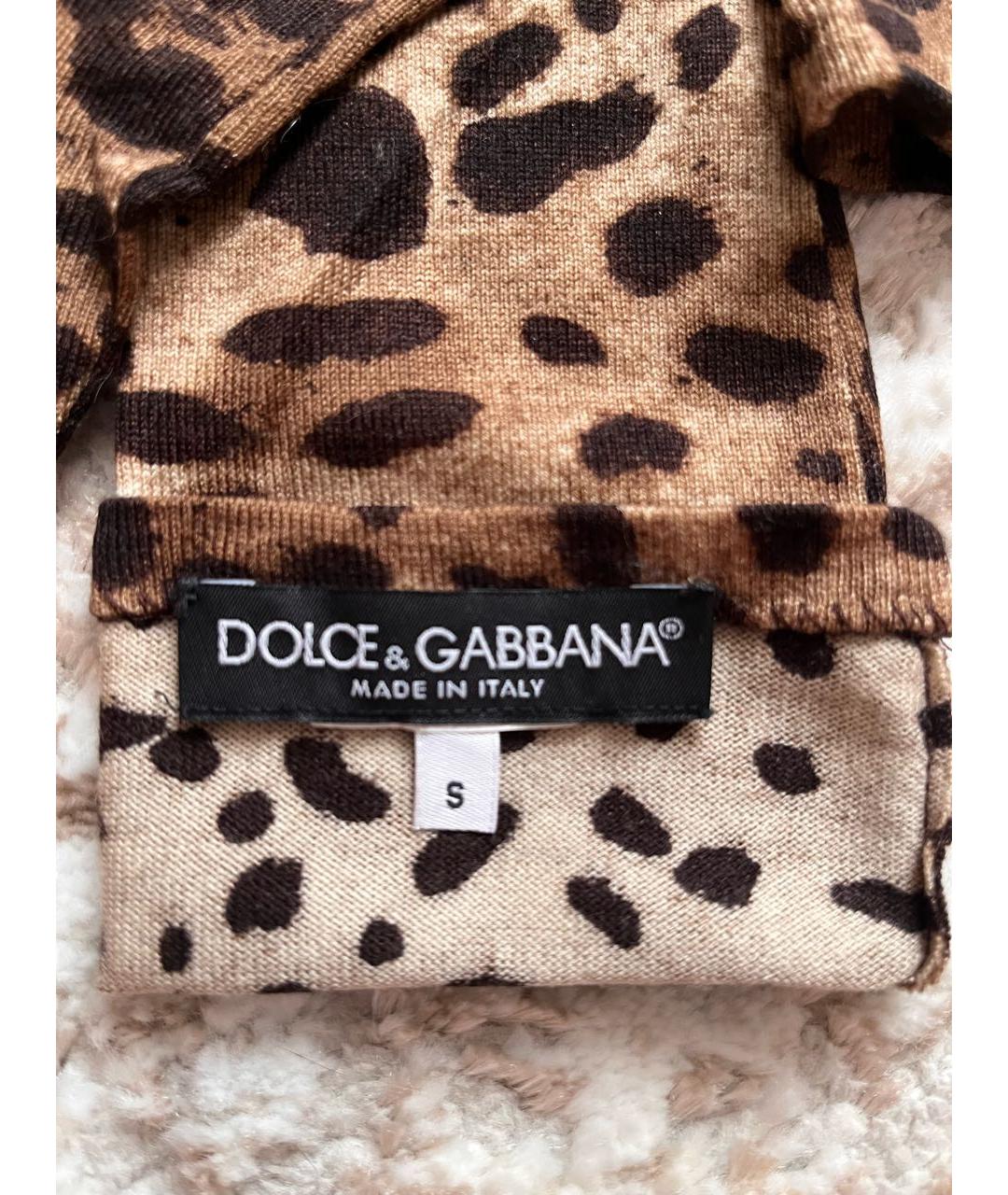 DOLCE&GABBANA Коричневые шерстяные перчатки, фото 5