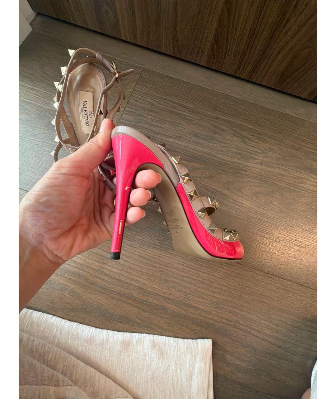 VALENTINO Розовые кожаные туфли, фото 7