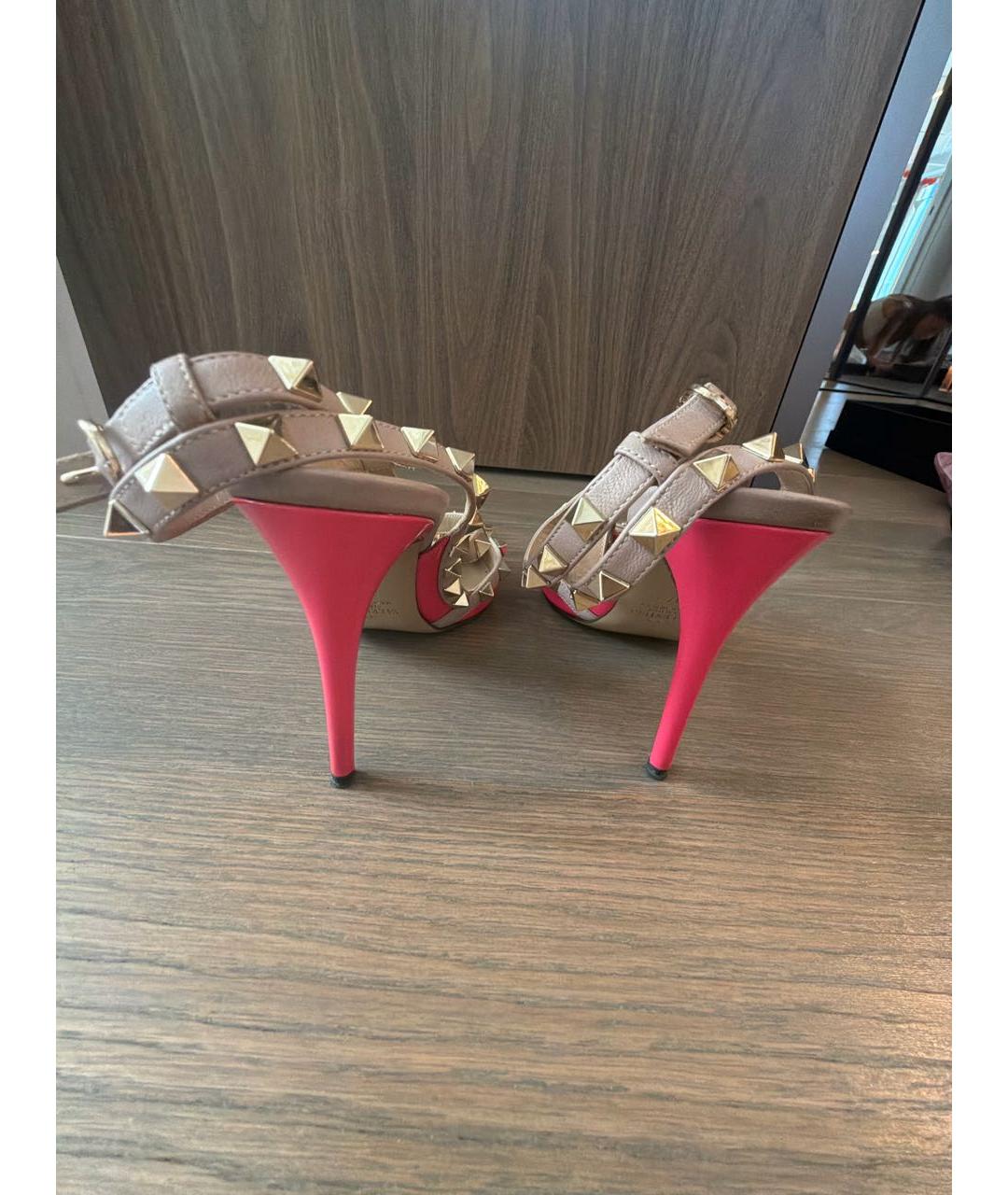 VALENTINO Розовые кожаные туфли, фото 4