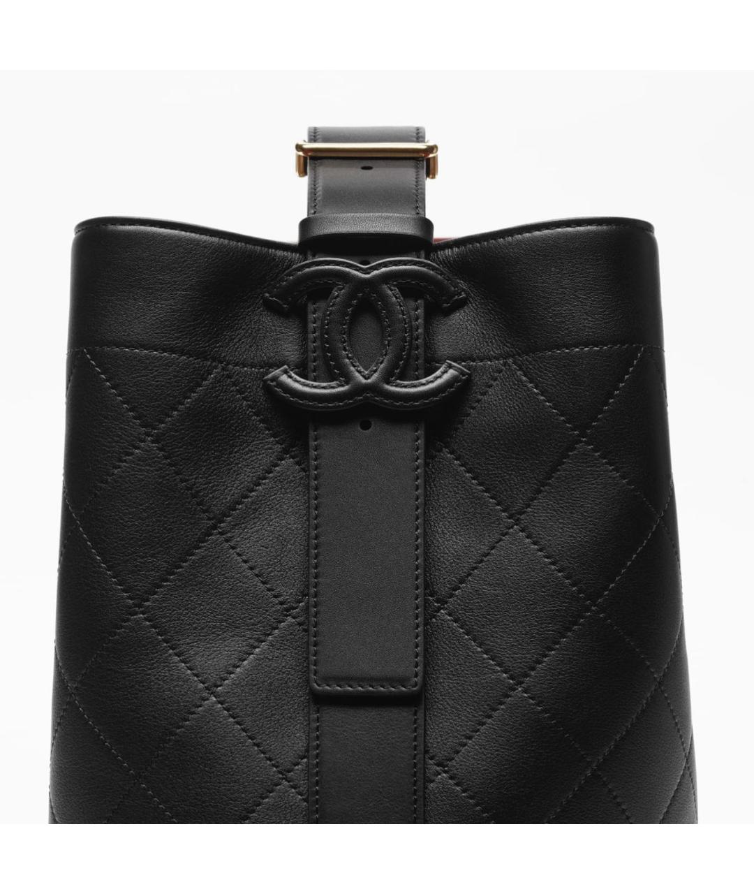 CHANEL Черная кожаная сумка через плечо, фото 4