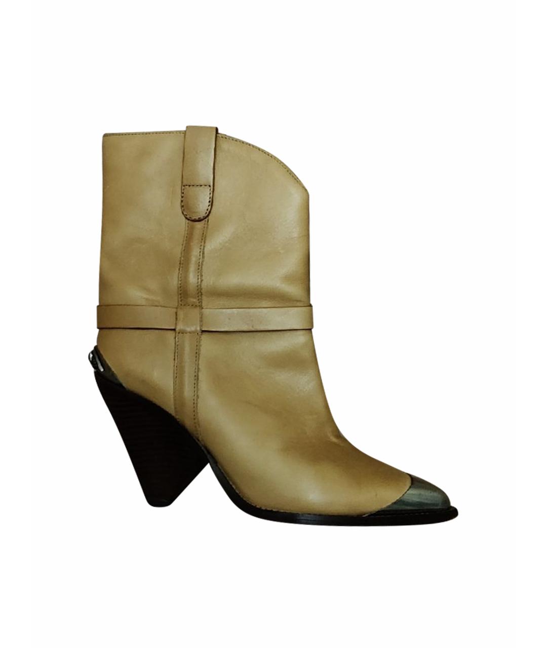 ISABEL MARANT Коричневые кожаные полусапоги, фото 9