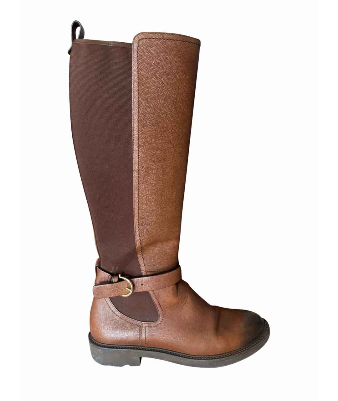 FERRAGAMO Коричневые сапоги из искусственной кожи, фото 1