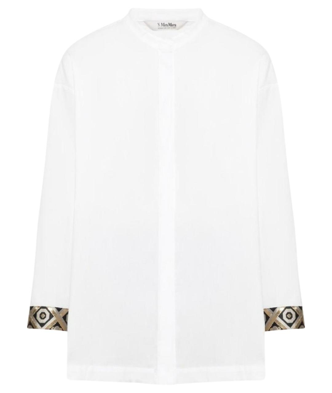 'S MAX MARA Белая хлопковая рубашка, фото 1