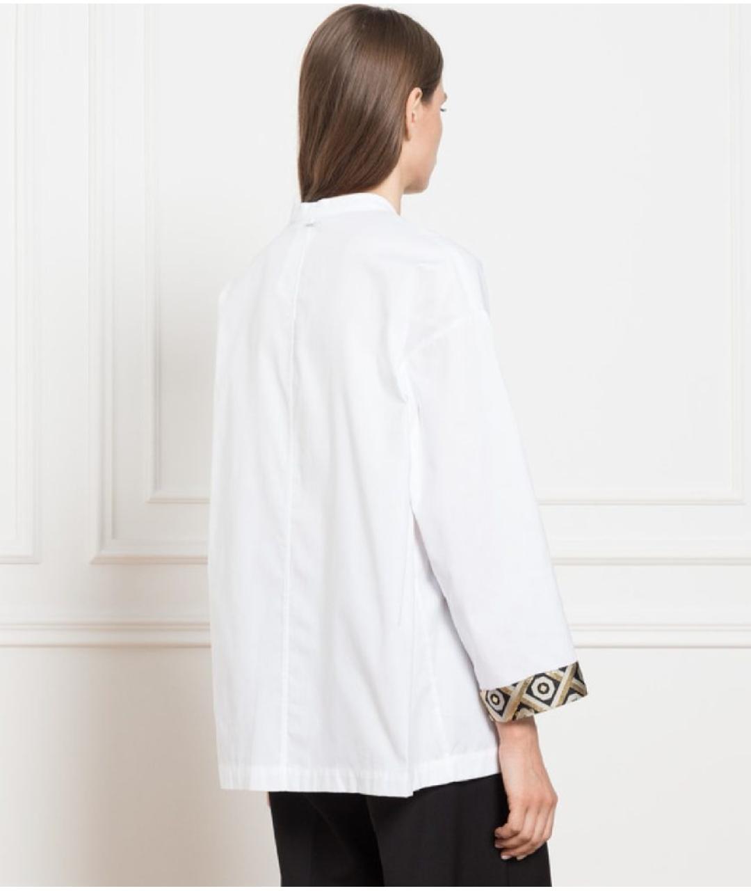 'S MAX MARA Белая хлопковая рубашка, фото 9